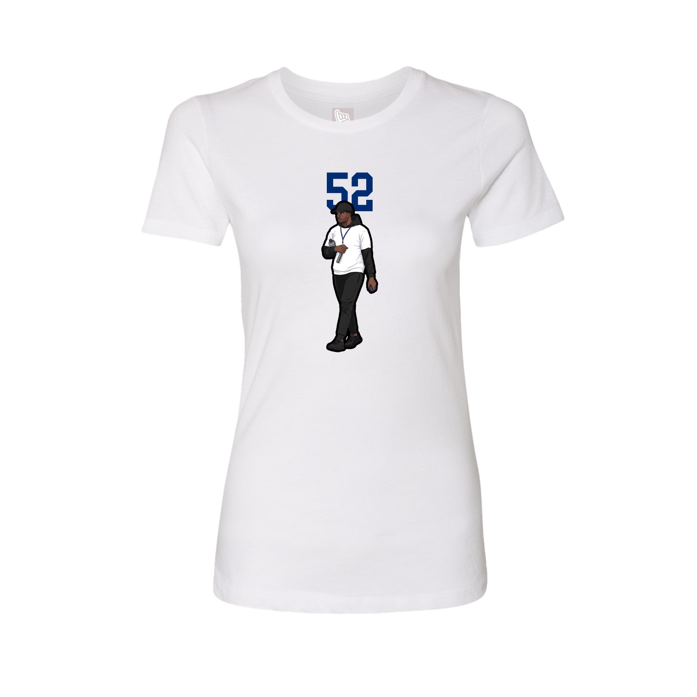 Fitted Women's Tee — Number Top in White