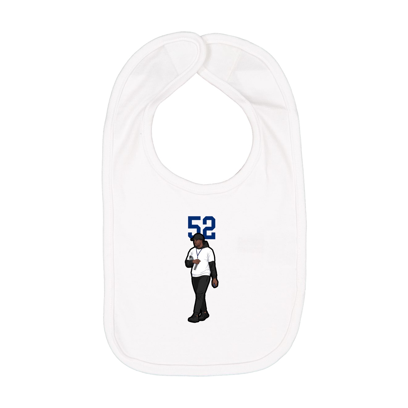 Infant Bib — Number Top in White