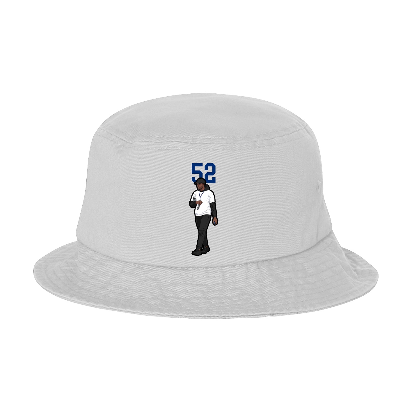 Bucket Cap — Number Top in White
