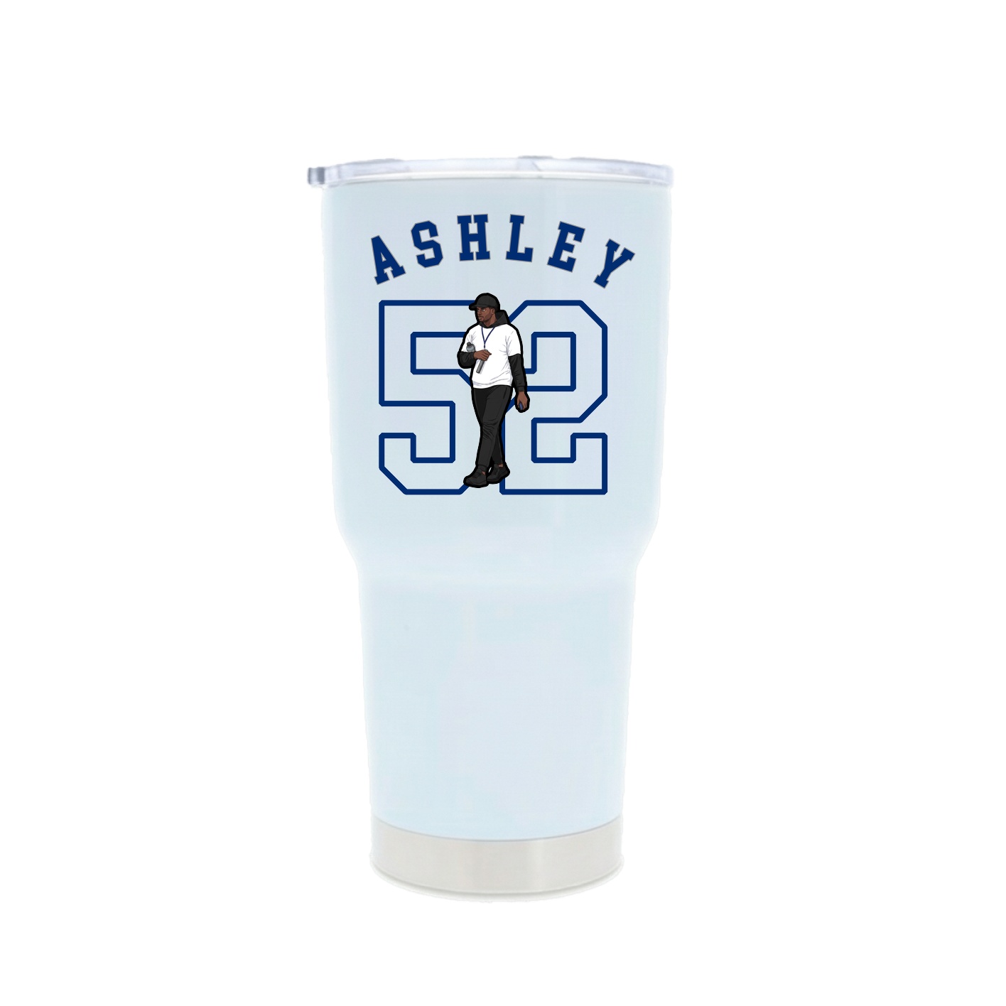 30oz Stainless Steel Tumbler — Shirsey Arch in White