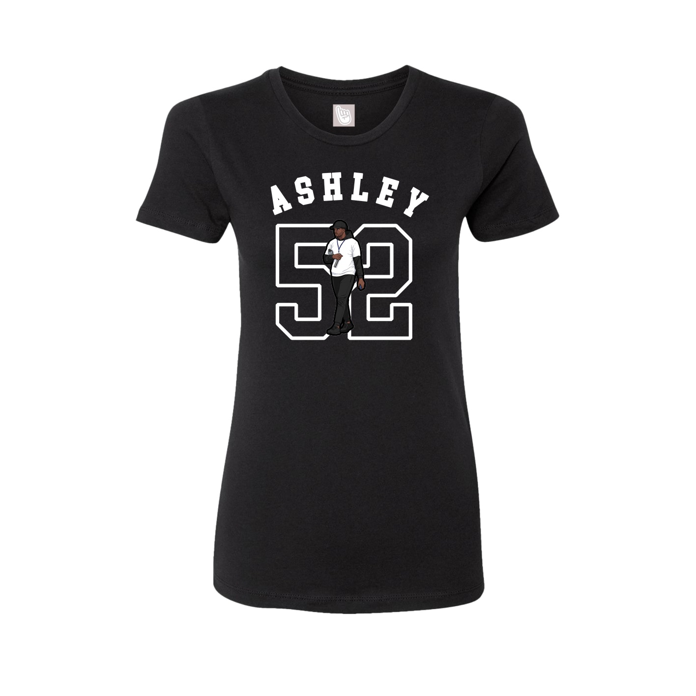 Fitted Women's Tee — Shirsey Arch in Black