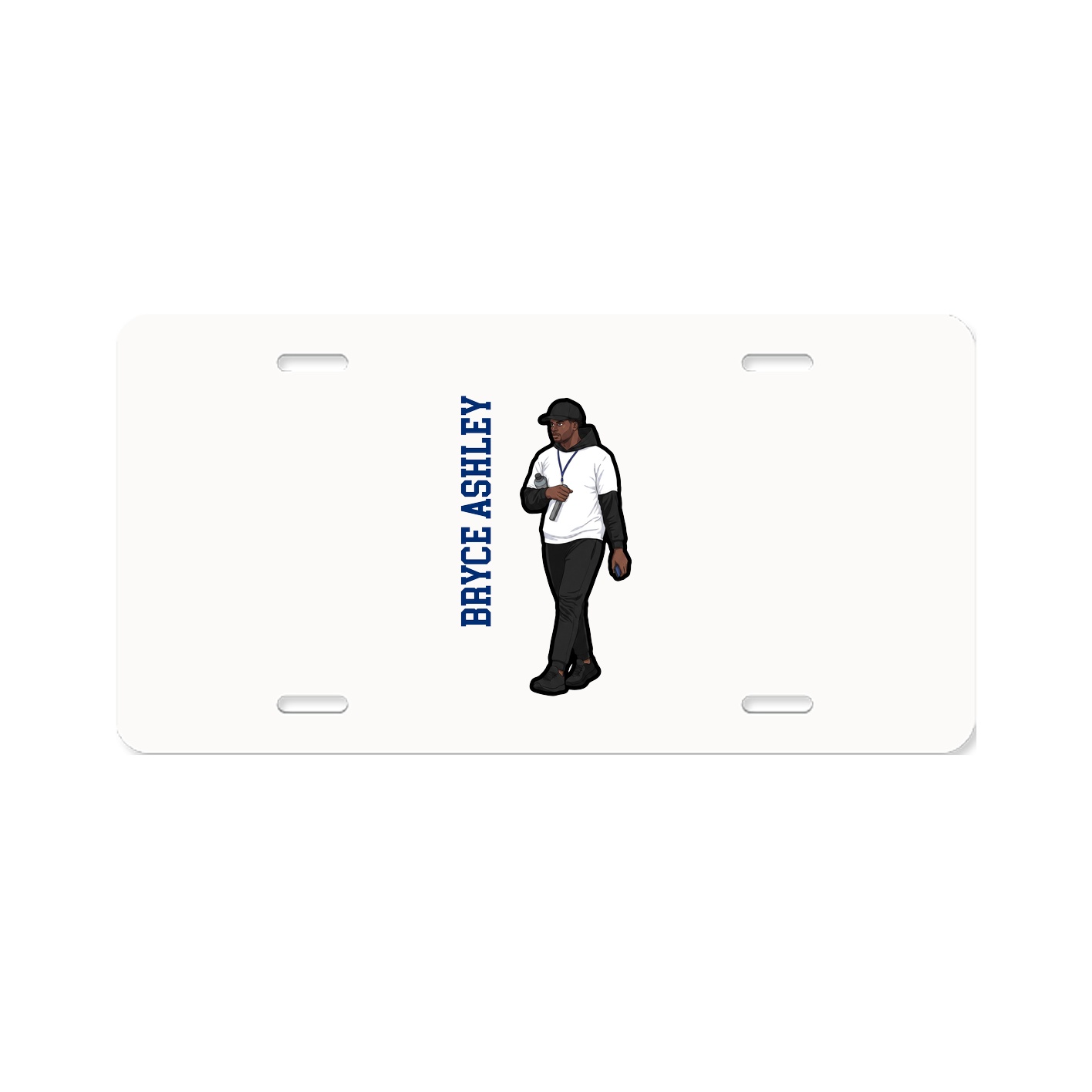 License Plate — Name Vertical in Classic