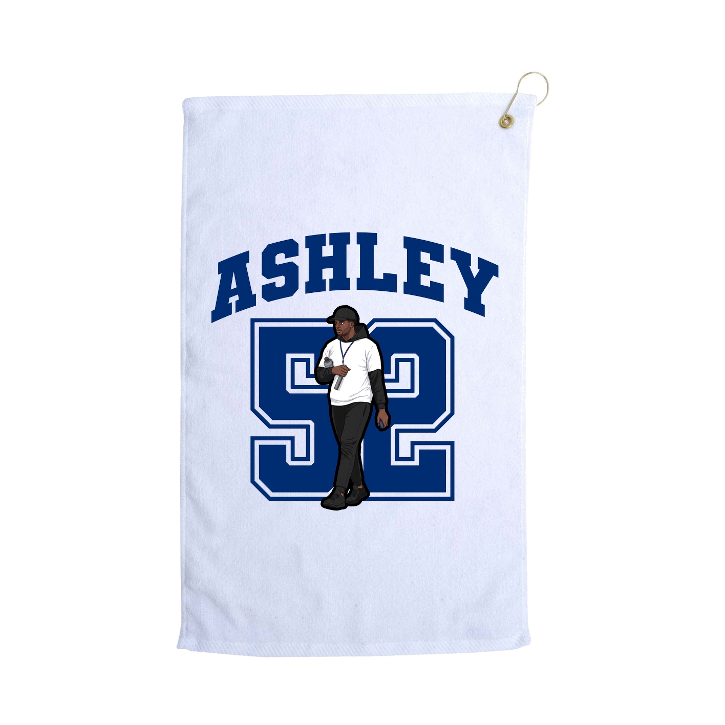 Golf Towel — Number in White