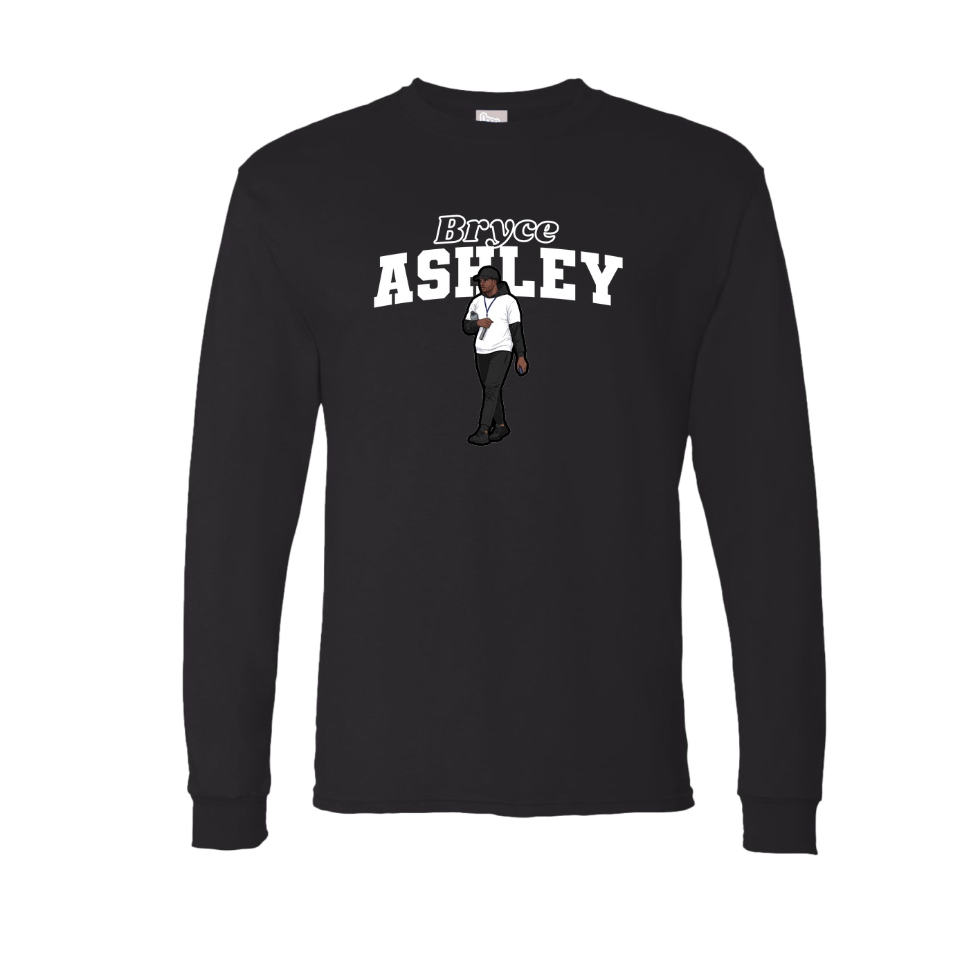 Long Sleeve Tee — Name Arch in Black