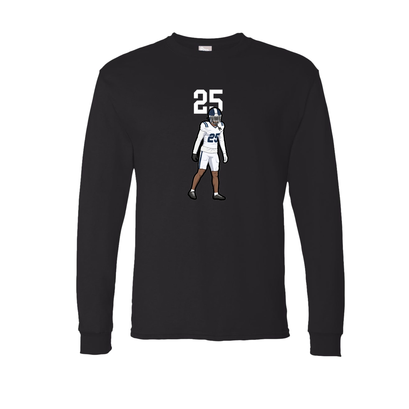 Long Sleeve Tee — Number Top in Black