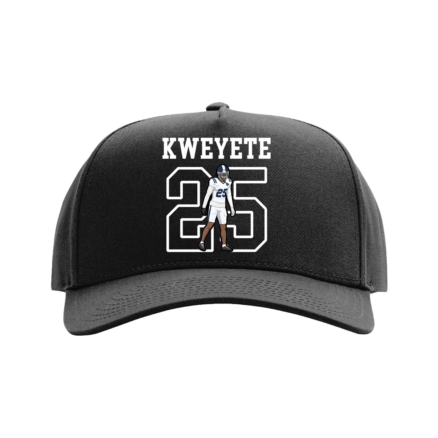 Full Fabric Five-Panel Champ Cap — Shirsey in Black