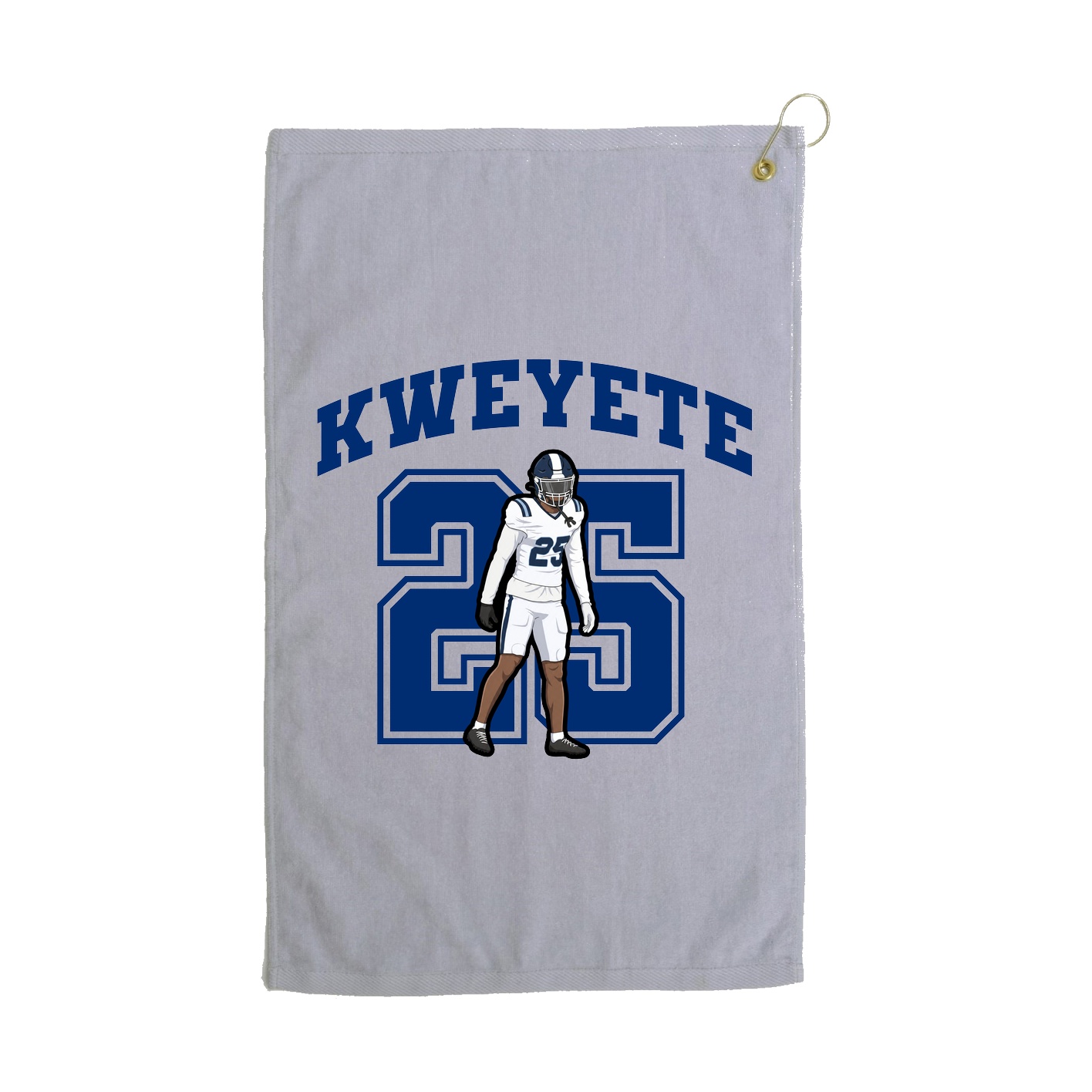 Golf Towel — Number in Grey