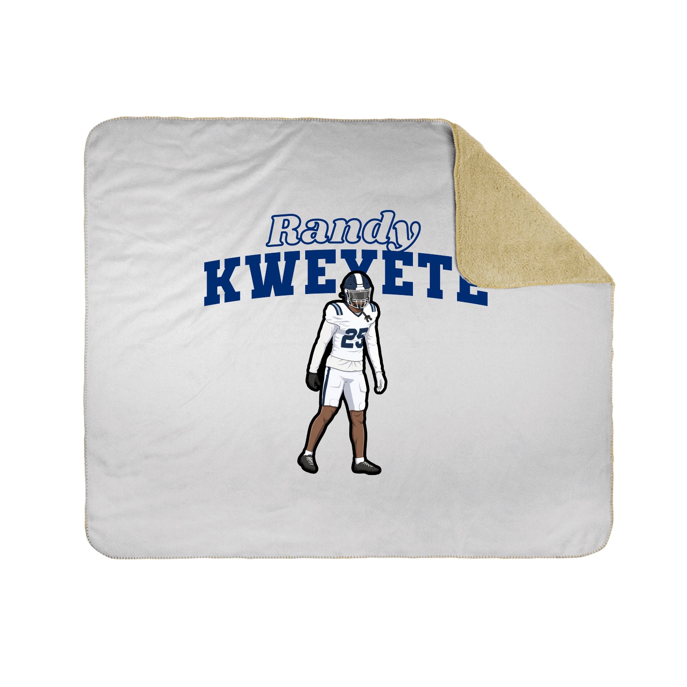 Throw Blanket — Name Arch in White
