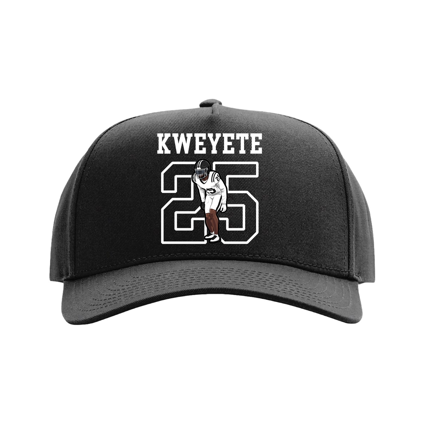 Full Fabric Five-Panel Champ Cap — Shirsey in Black