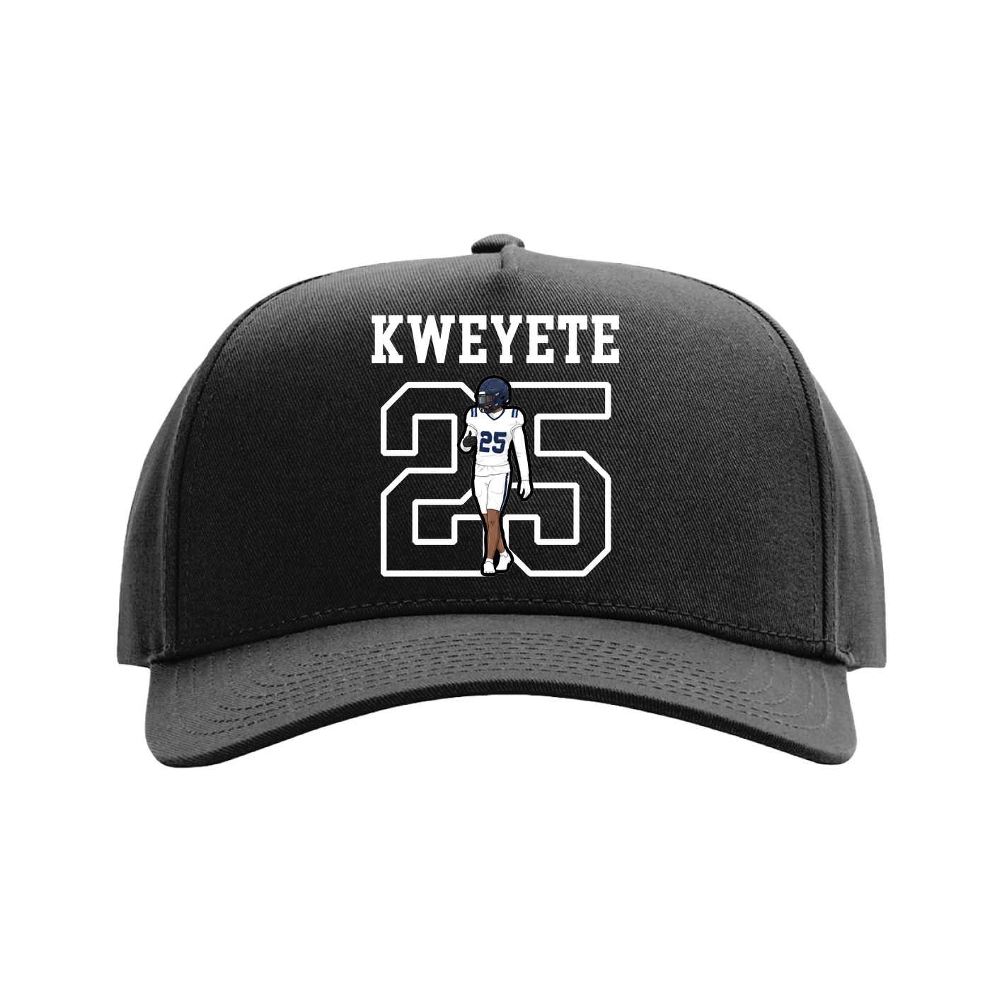 Full Fabric Five-Panel Champ Cap — Shirsey in Black