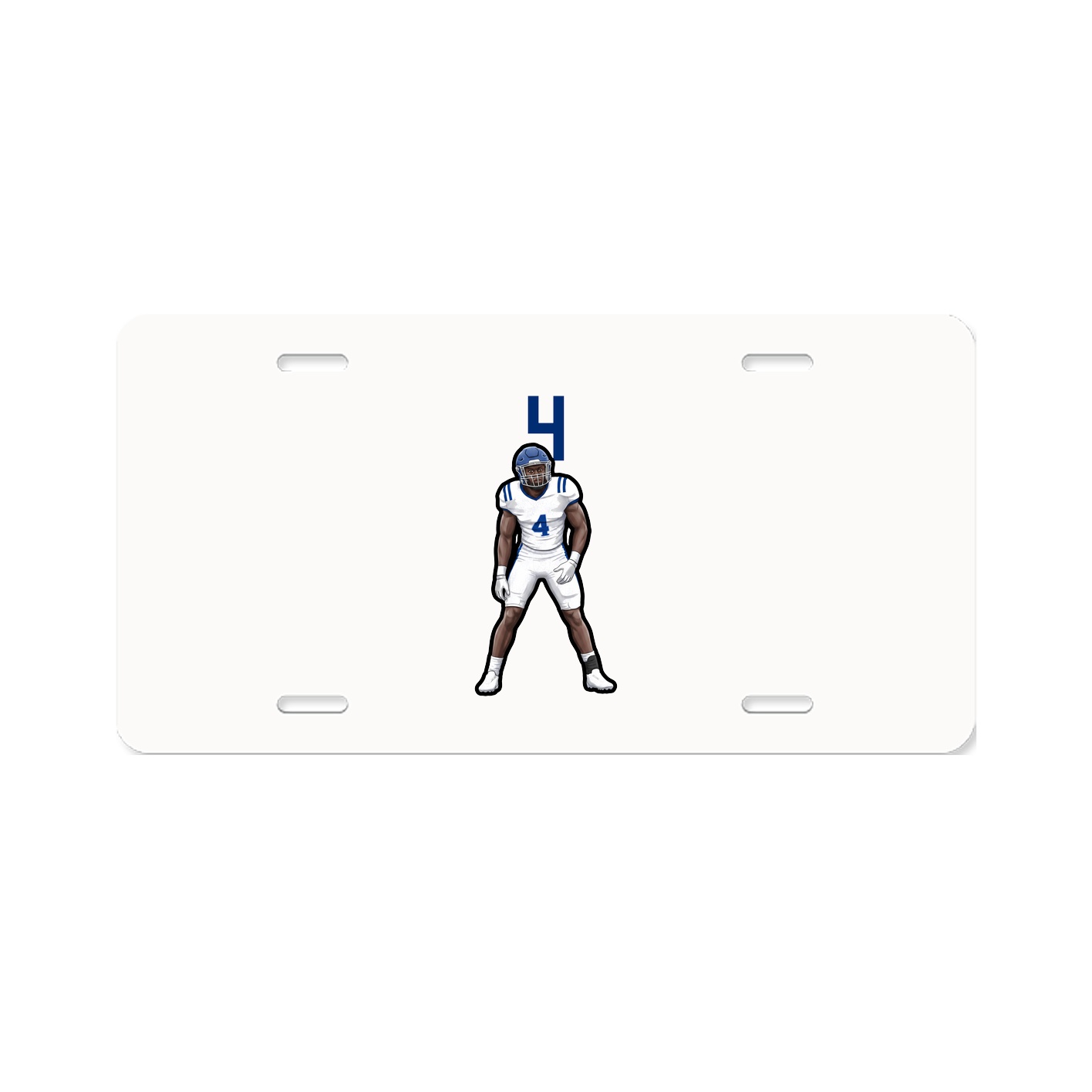 License Plate — Number Top in Classic
