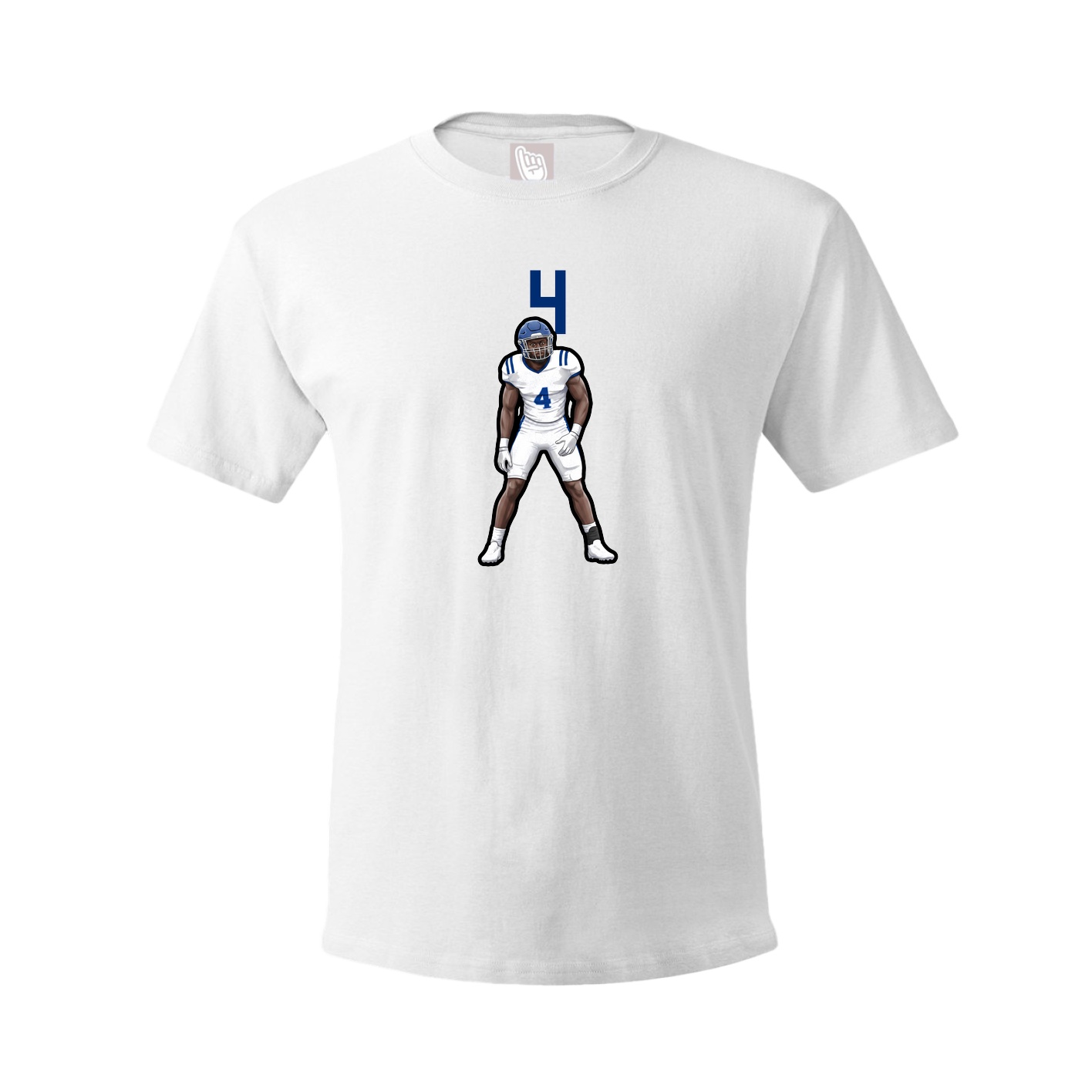 Youth Tee — Number Top in White