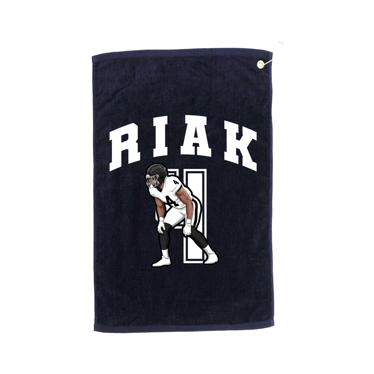 Golf Towel — Number in Navy