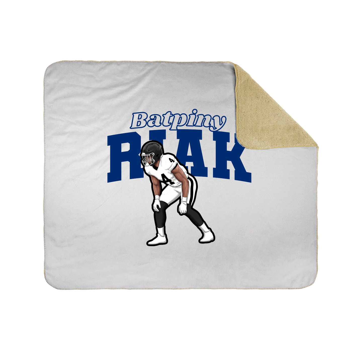 Throw Blanket — Name Arch in White