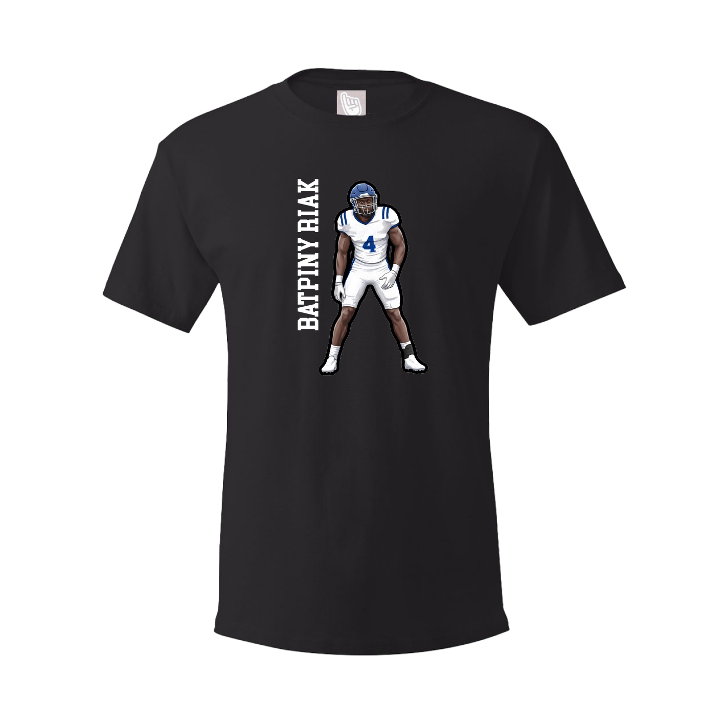 Youth Tee — Name Vertical in Black