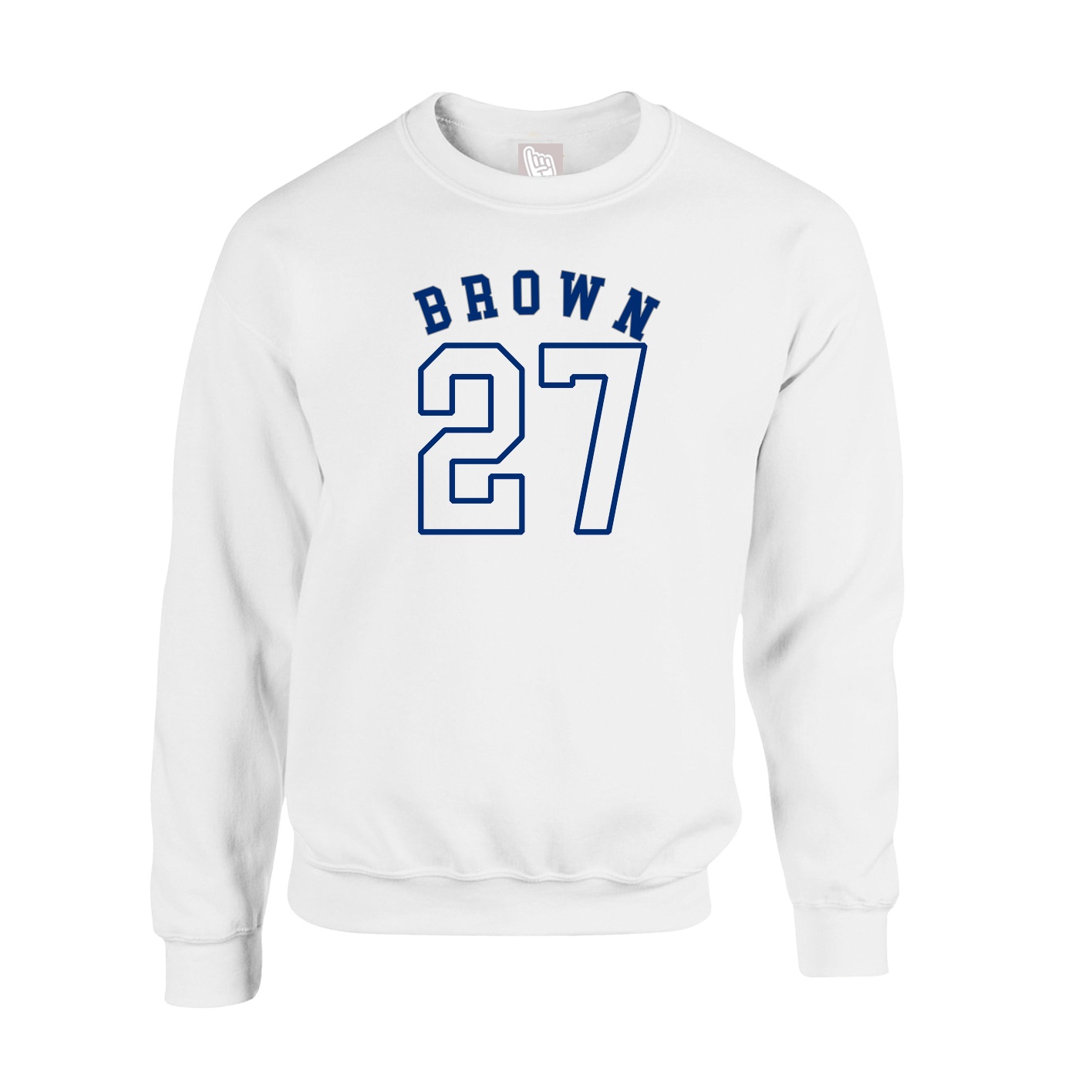 Fleece Crew — Shirsey Arch in White