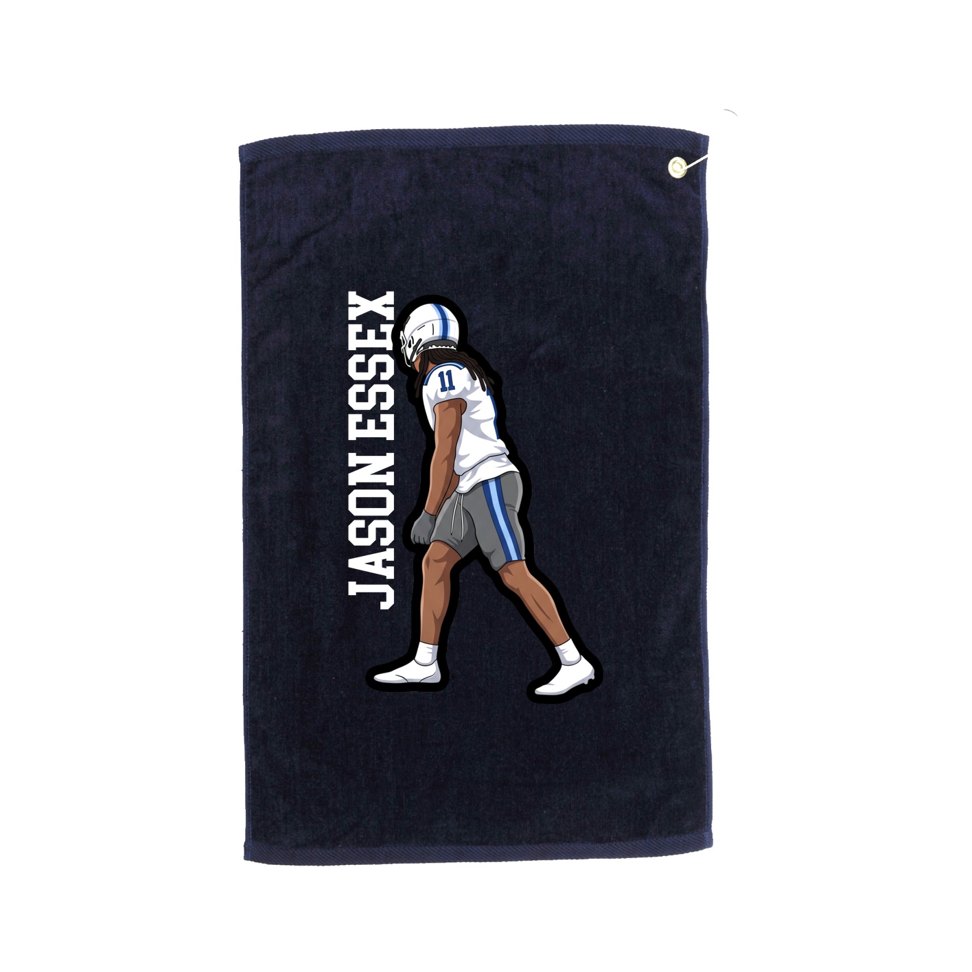 Golf Towel — Name Vertical in Navy