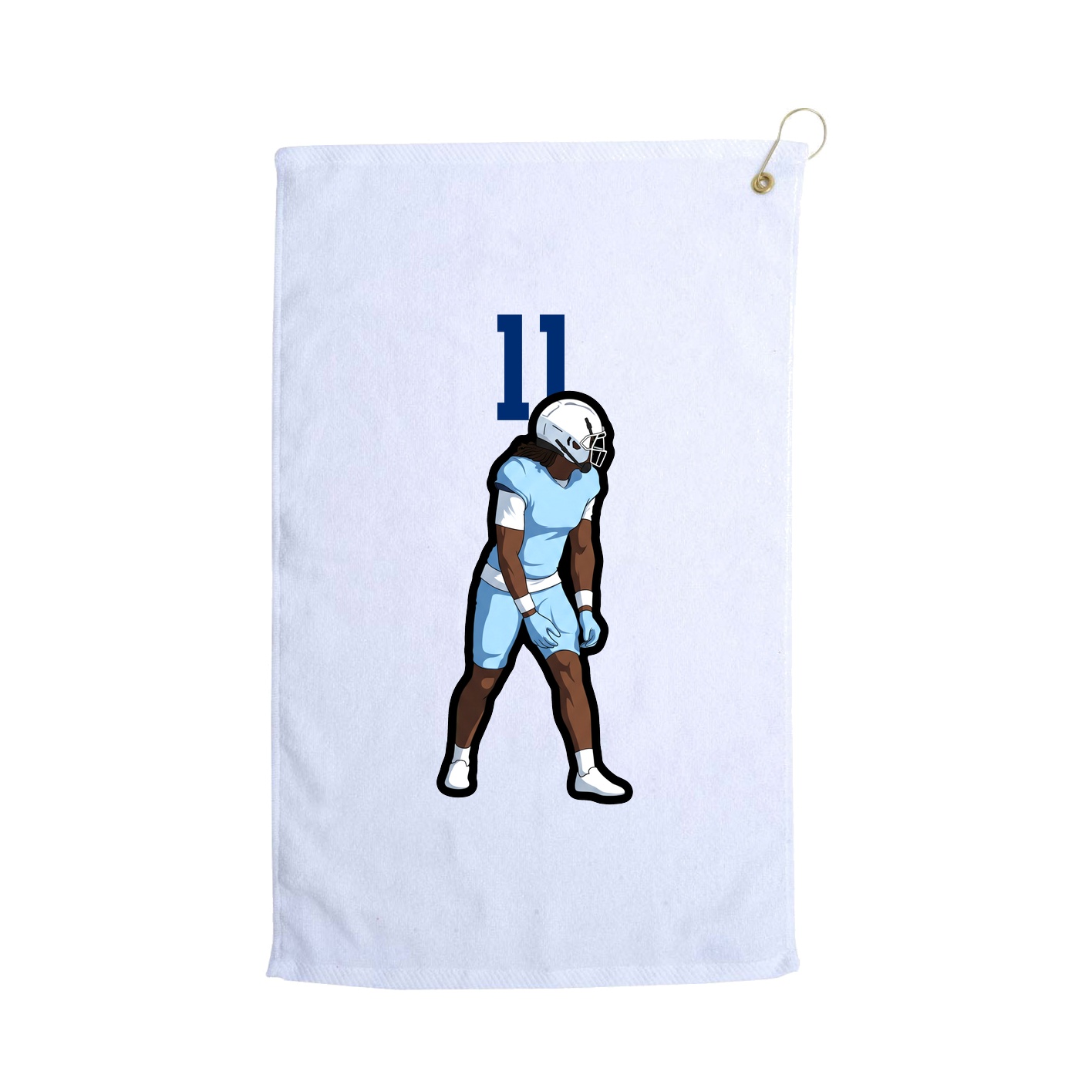 Golf Towel — Number Top in White