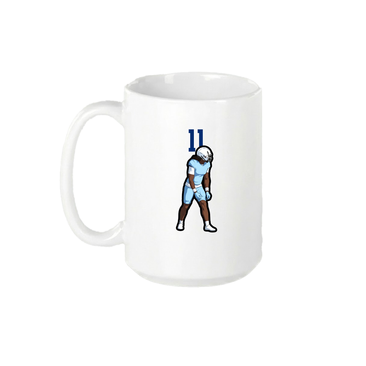 15oz Coffee Mug — Number Top in White