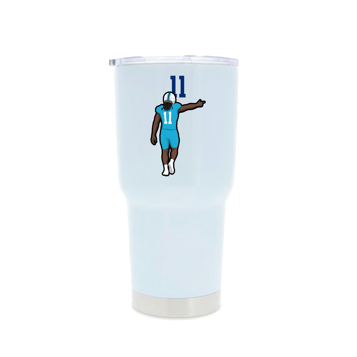 30oz Stainless Steel Tumbler — Number Top in White