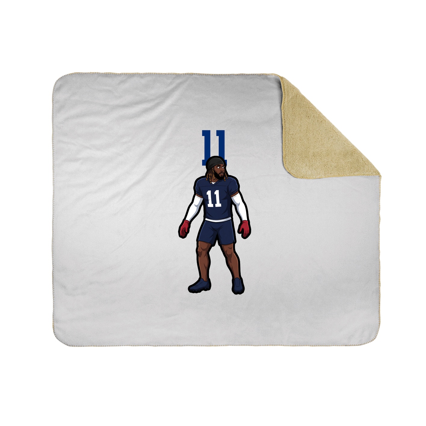 Throw Blanket — Number Top in White