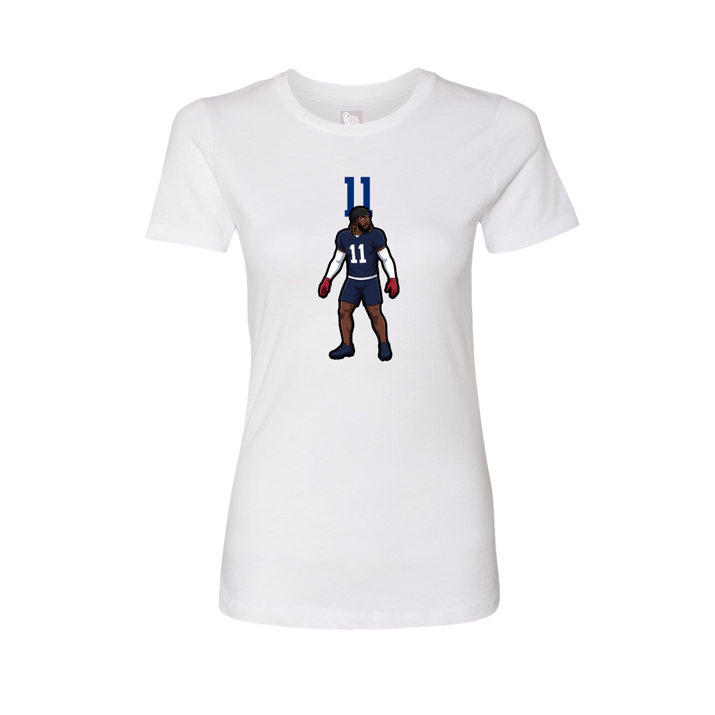 Fitted Women's Tee — Number Top in White