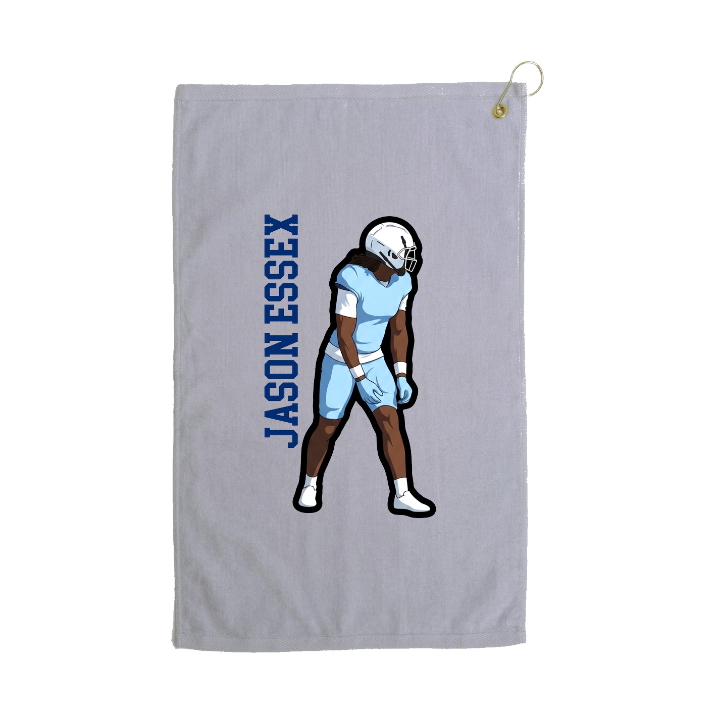 Golf Towel — Name Vertical in Grey