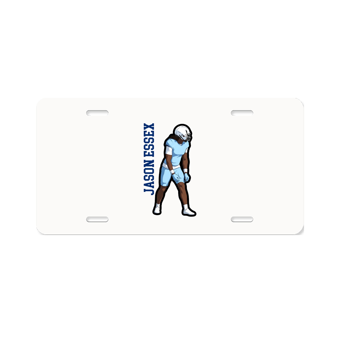 License Plate — Name Vertical in Classic