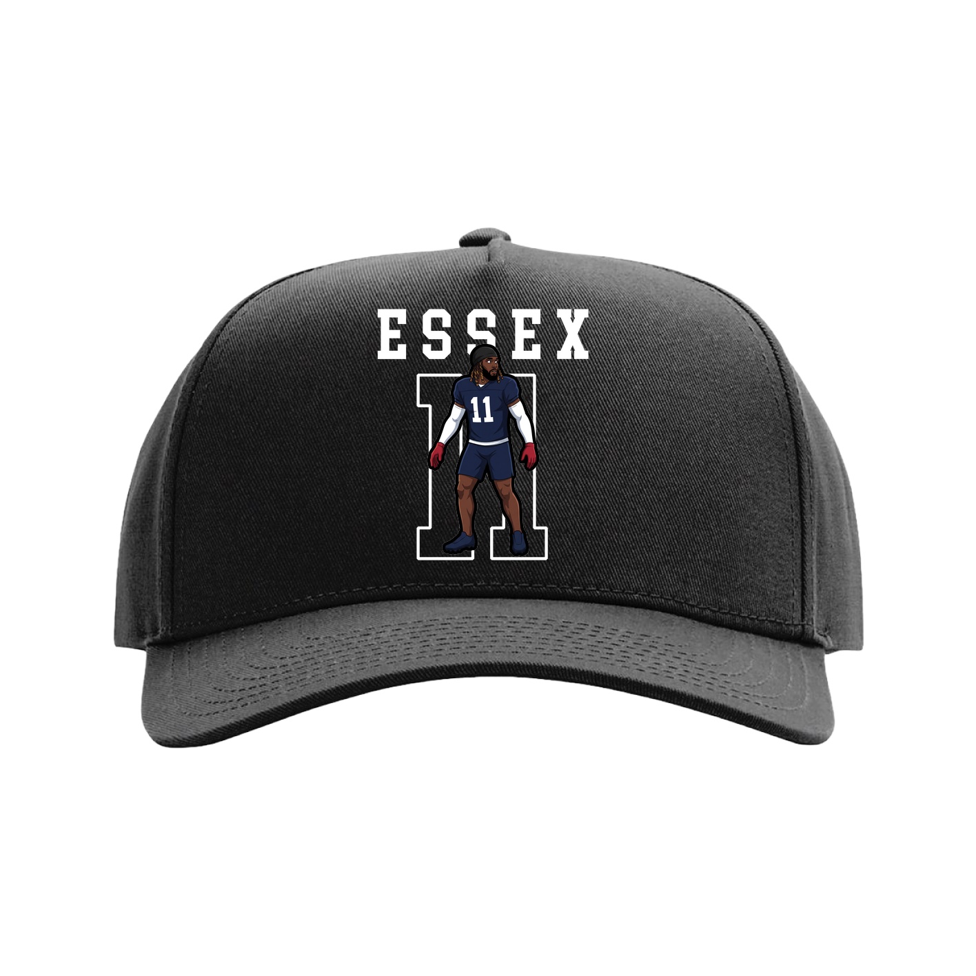 Full Fabric Five-Panel Champ Cap — Shirsey in Black