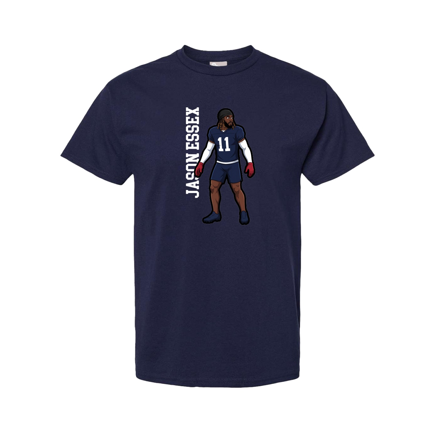 Youth Tee — Name Vertical in Navy
