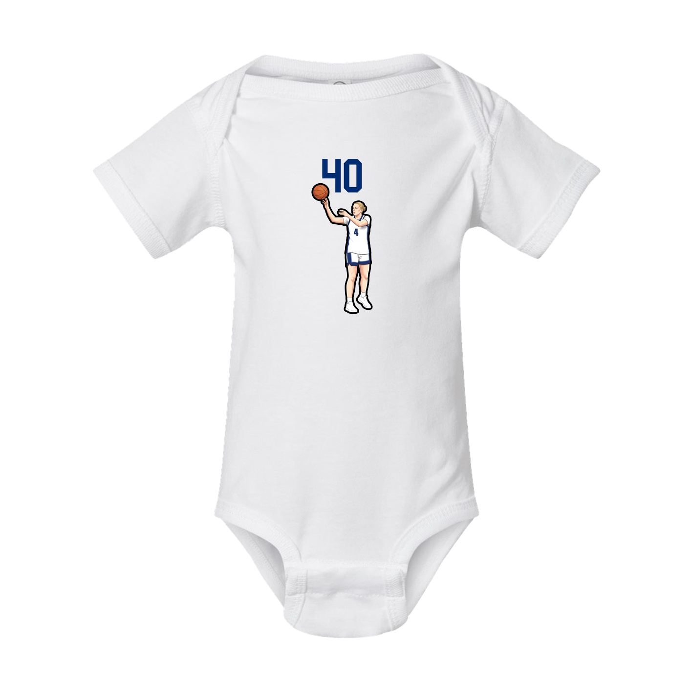 Baby Onesie — Number Top in White