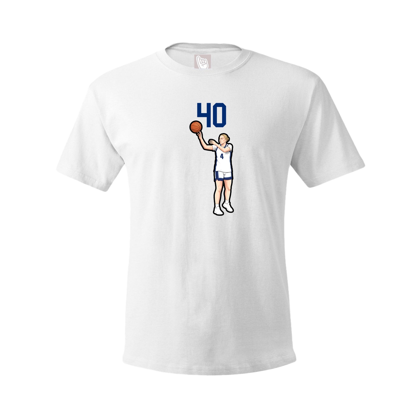 Youth Tee — Number Top in White