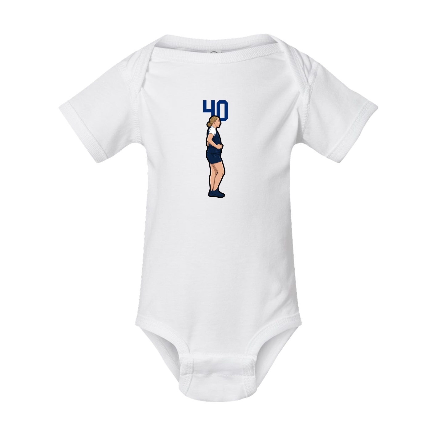 Baby Onesie — Number Top in White