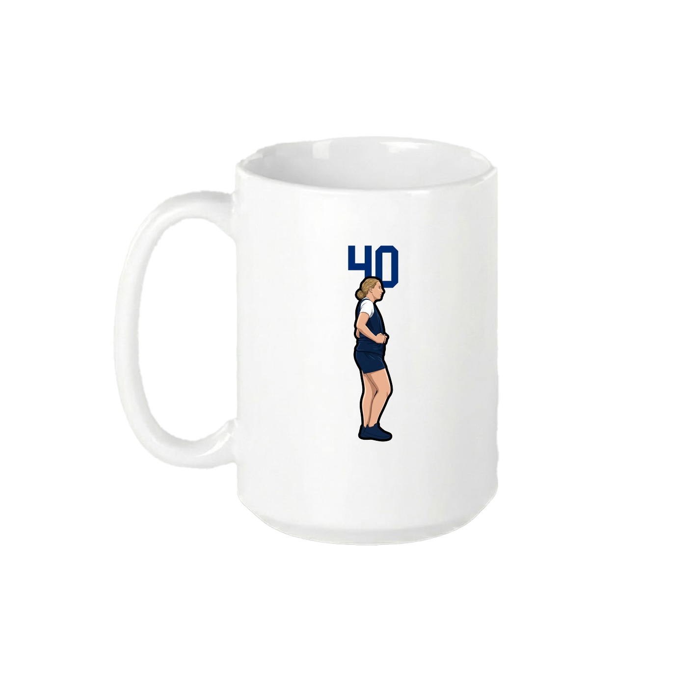 15oz Coffee Mug — Number Top in White