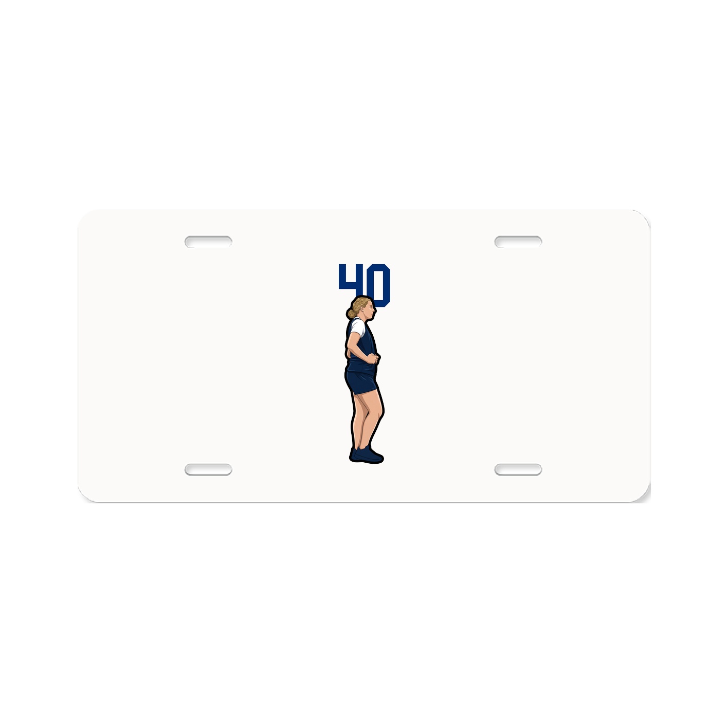 License Plate — Number Top in Classic