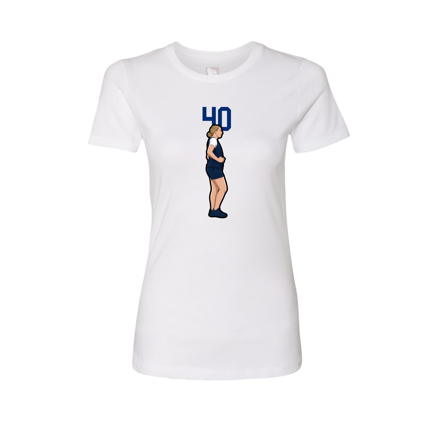 Fitted Women's Tee — Number Top in White
