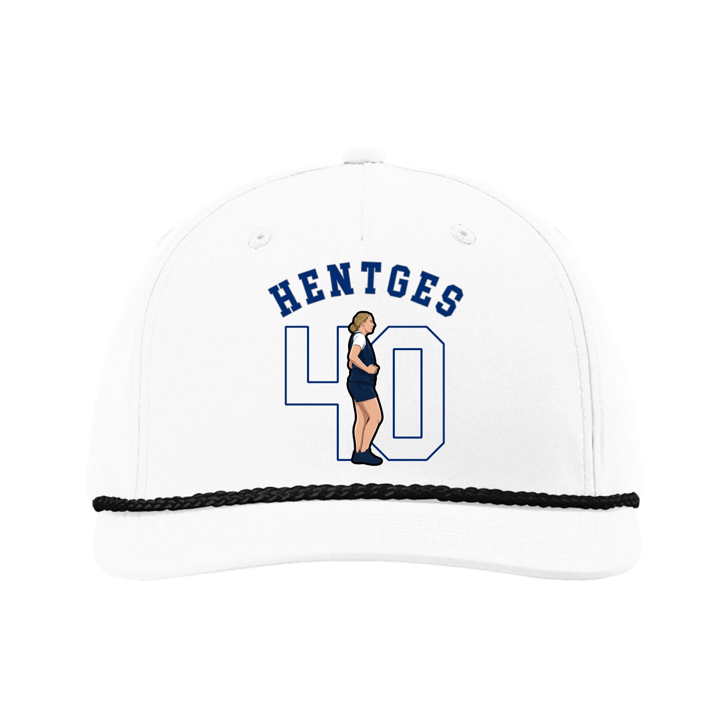 Five-Panel Classic Rope Cap — Shirsey Arch in White