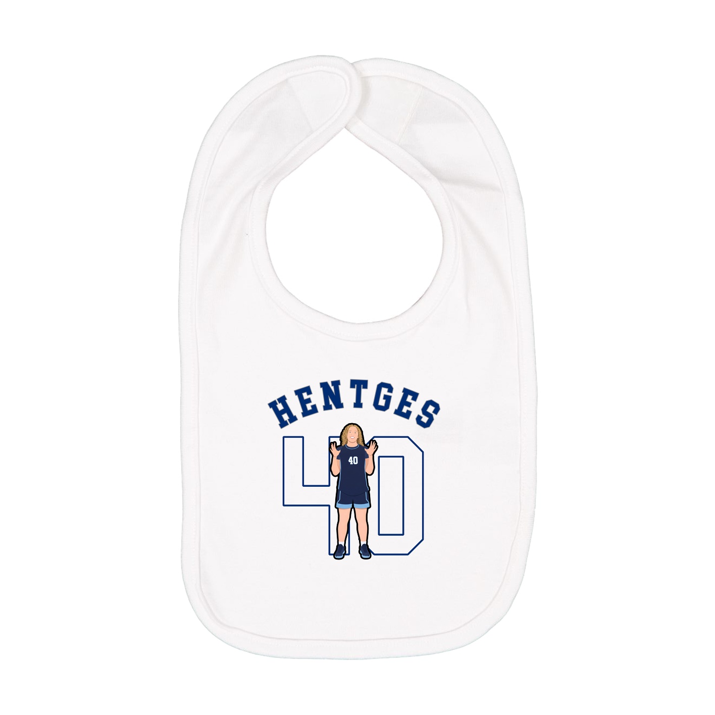 Infant Bib — Shirsey Arch in White
