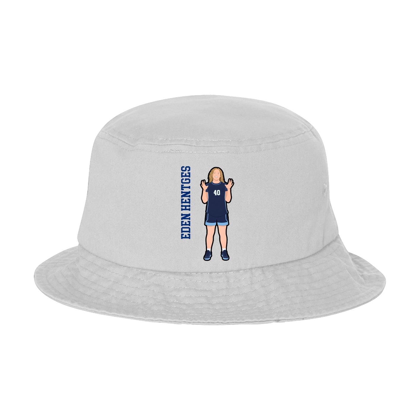 Bucket Cap — Name Vertical in White