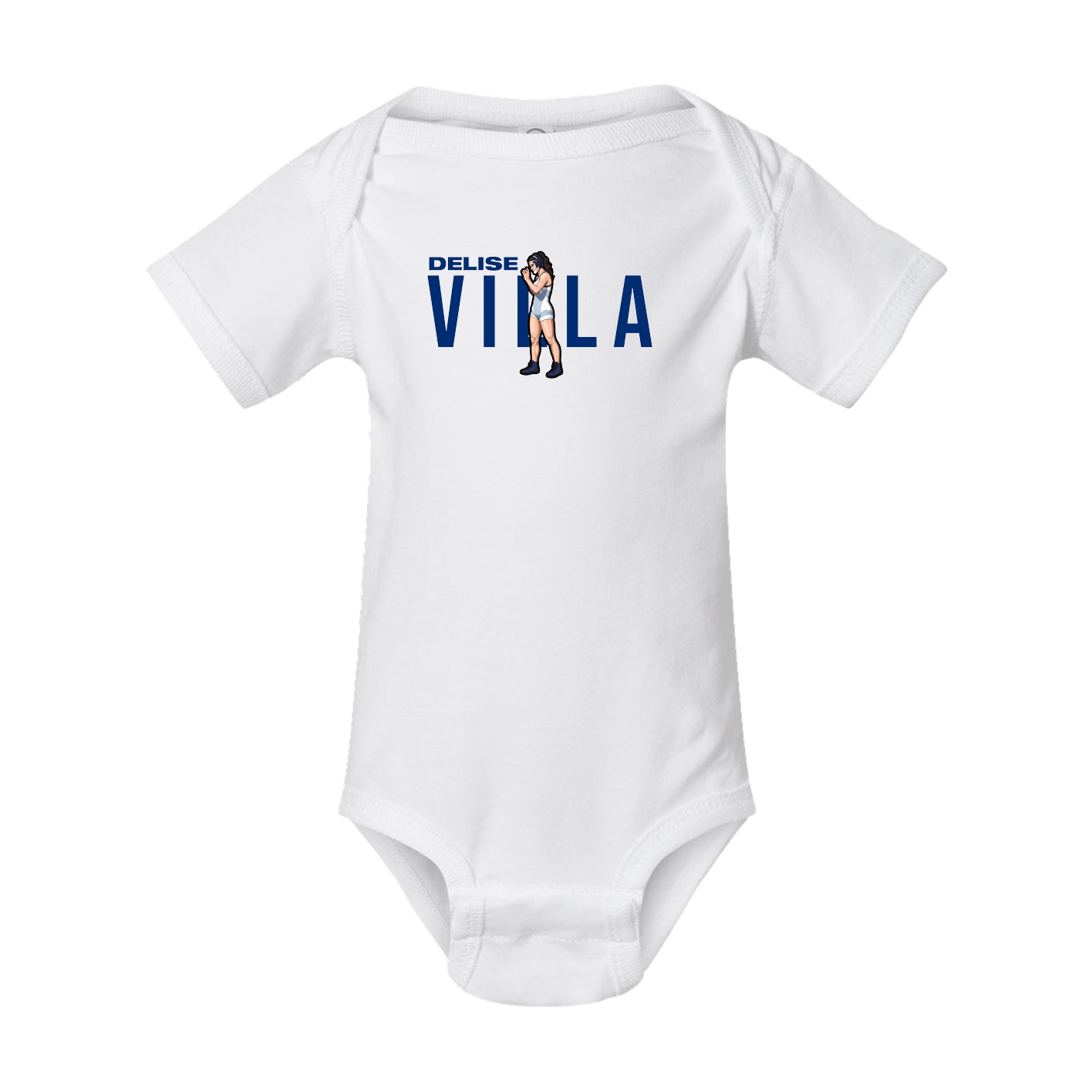 Baby Onesie — Player Name in White