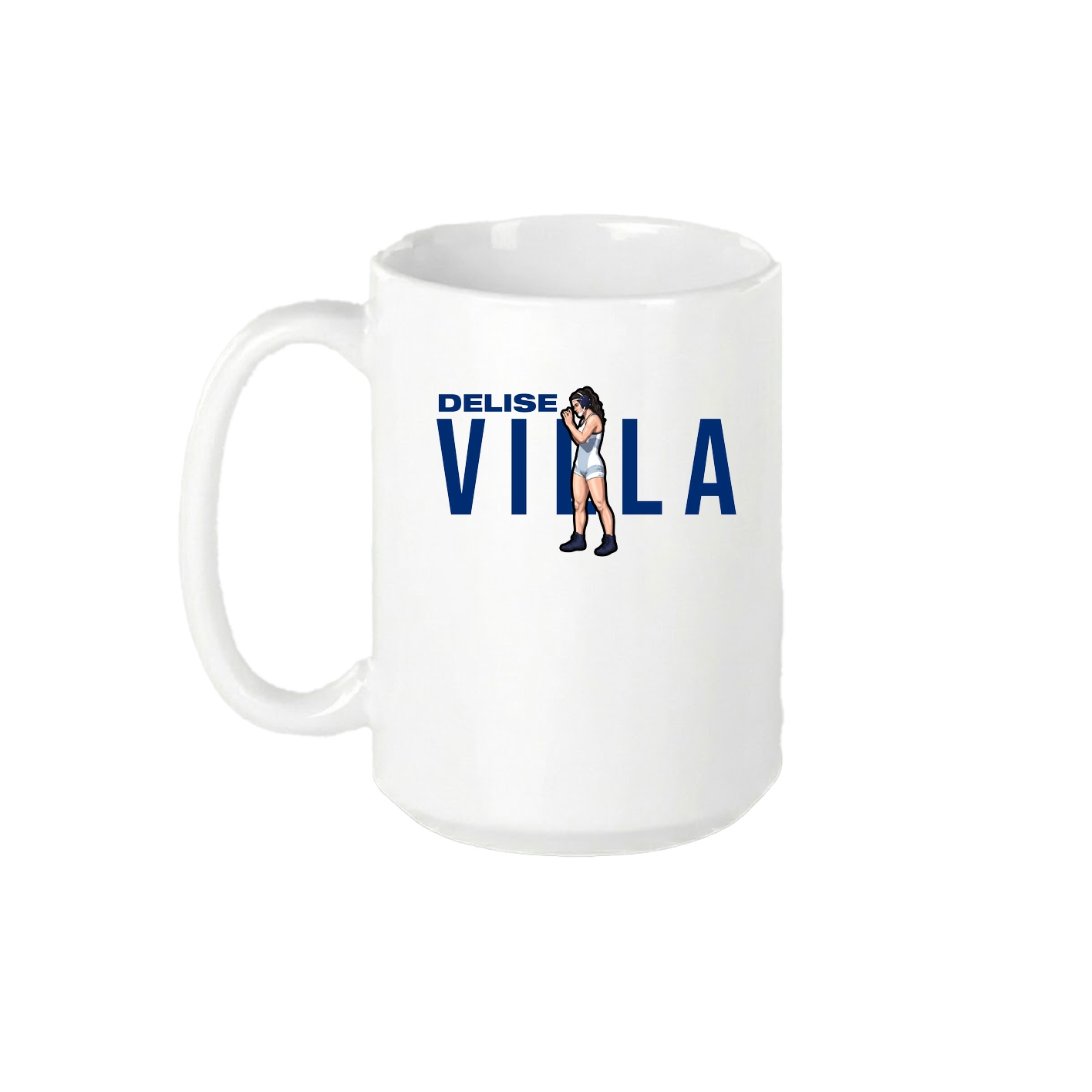 15oz Coffee Mug — Player Name in White