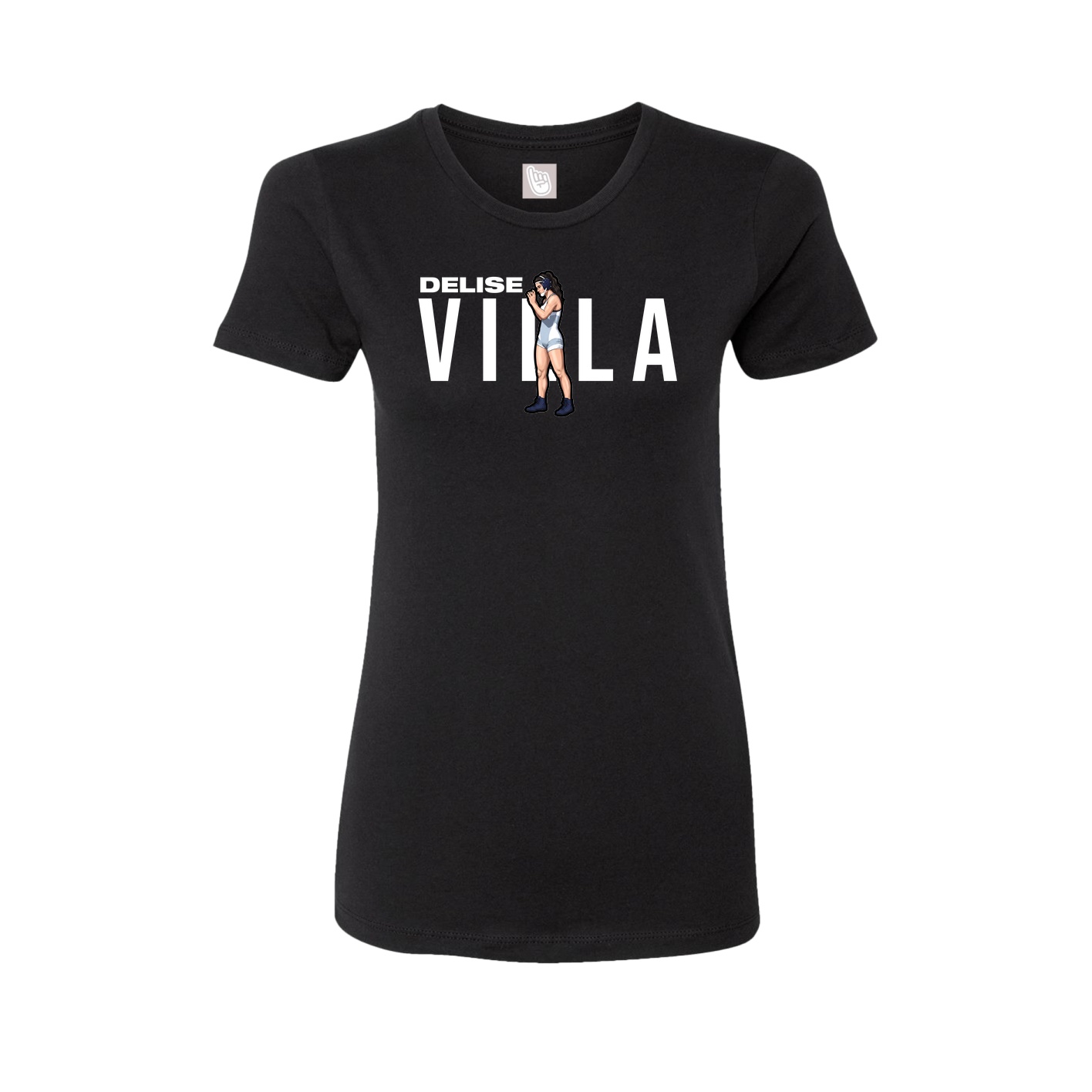 Fitted Women's Tee — Player Name in Black