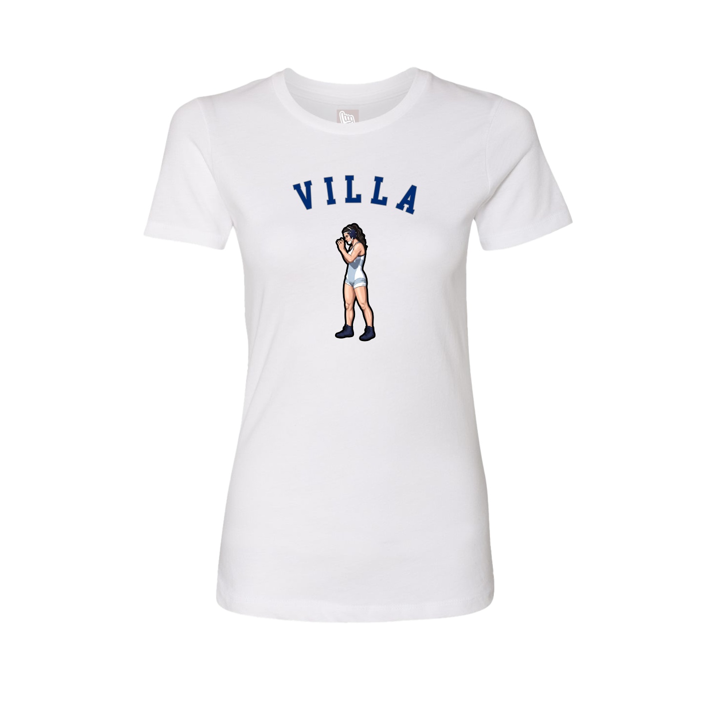 Fitted Women's Tee — Shirsey Arch in White