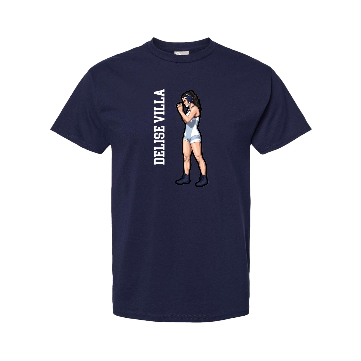Tee — Name Vertical in Navy