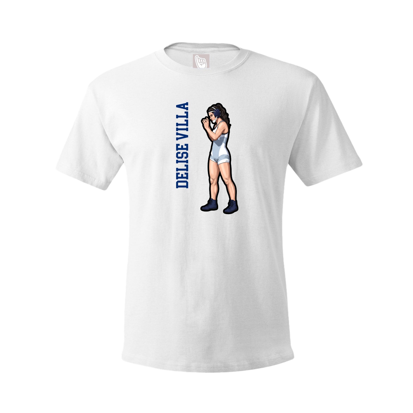Youth Tee — Name Vertical in White