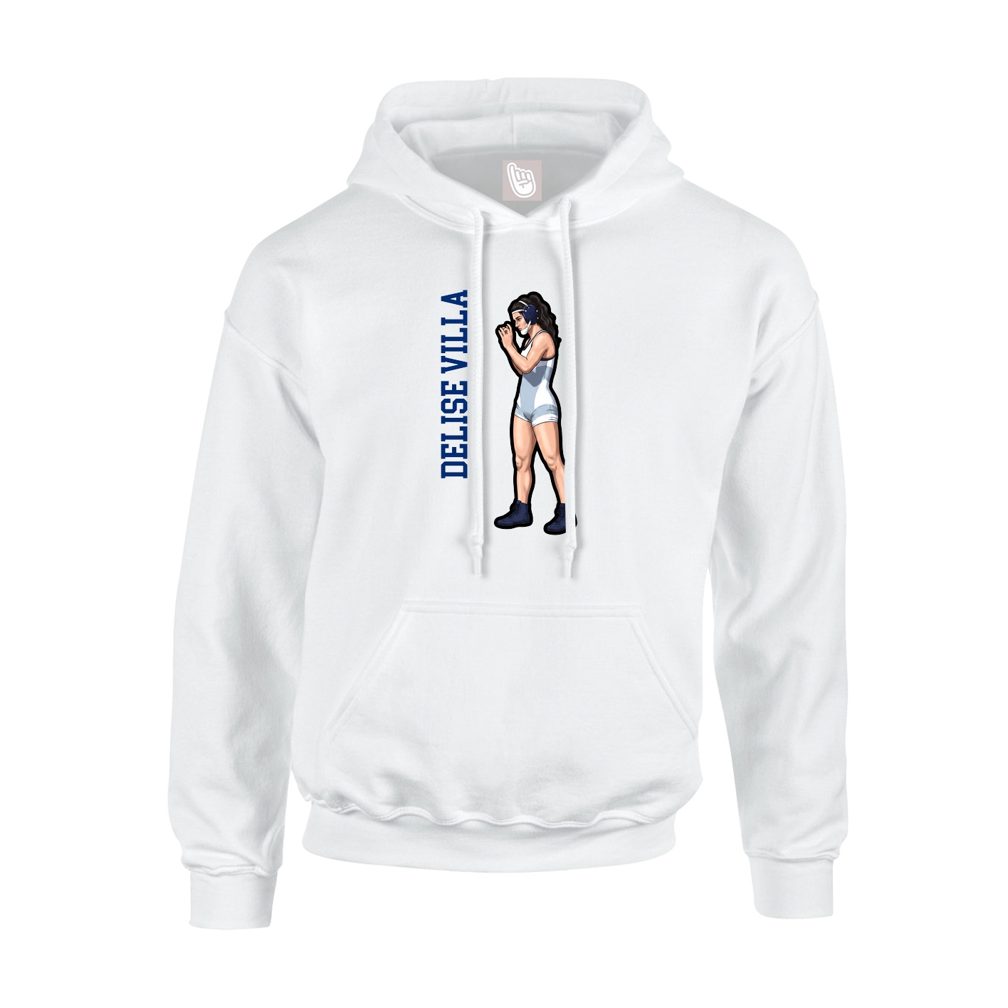 Hoodie — Name Vertical in White