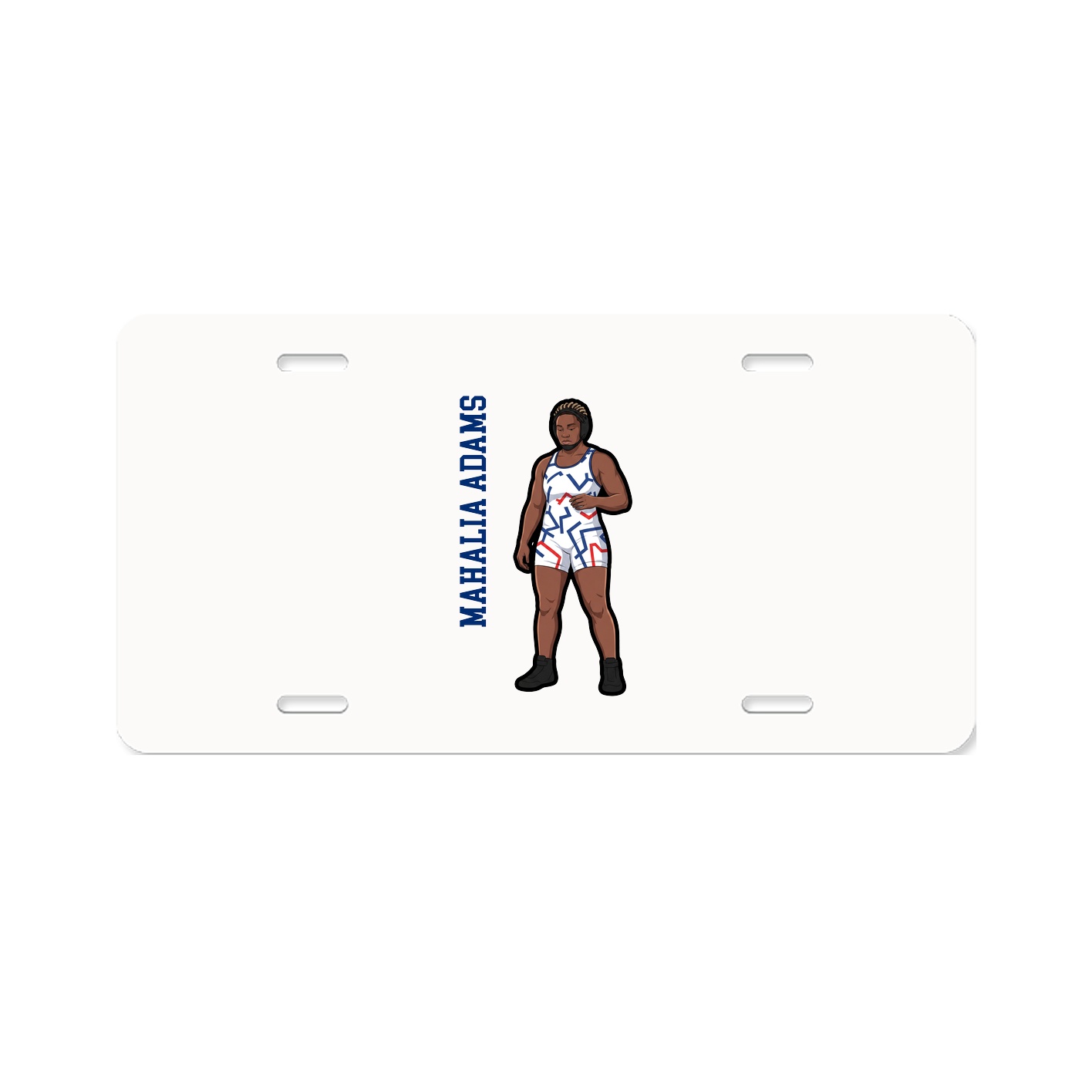 License Plate — Name Vertical in Classic