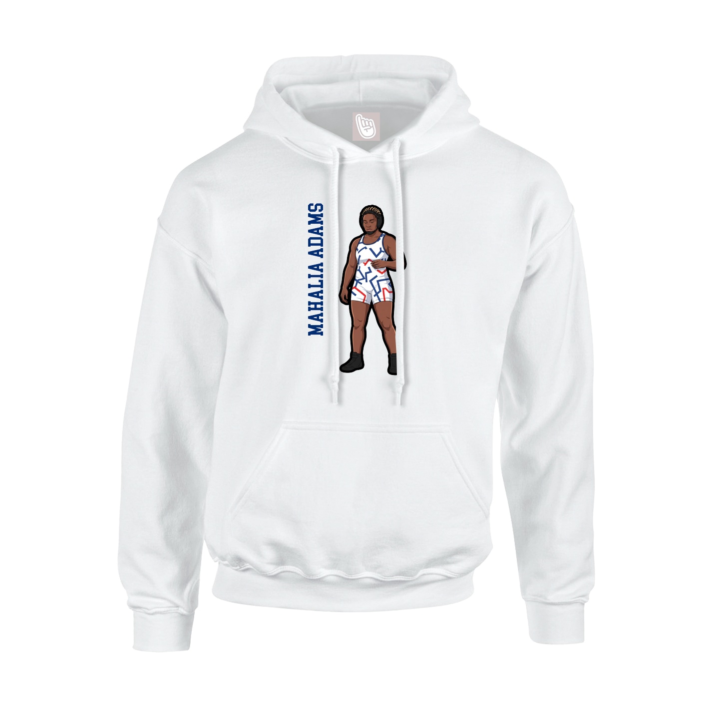 Hoodie — Name Vertical in White