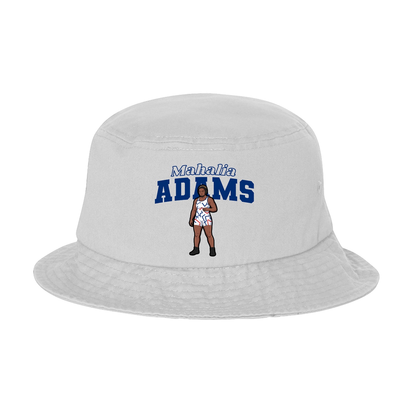 Bucket Cap — Name Arch in White