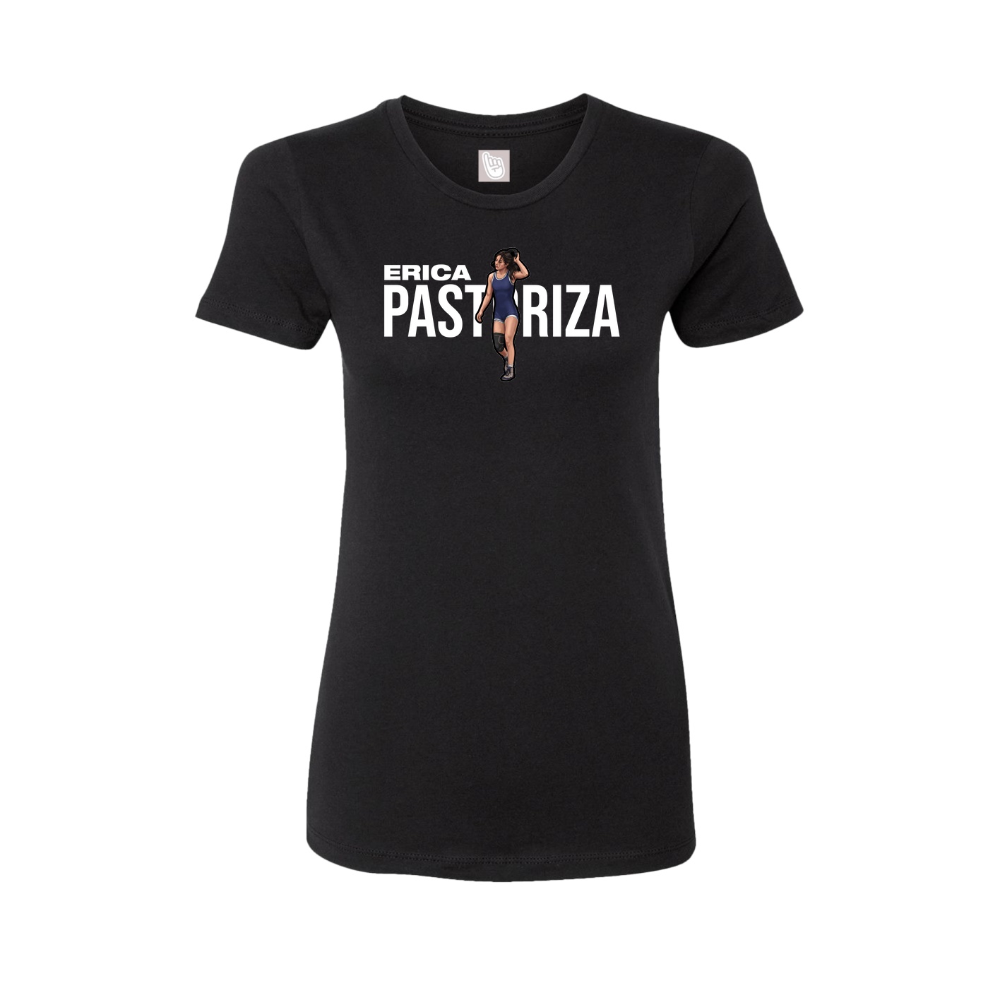 Fitted Women's Tee — Player Name in Black